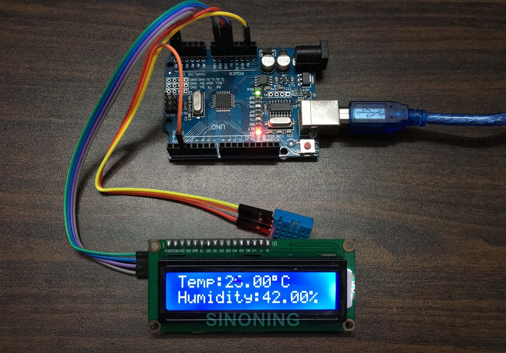 SNAR2 电子温度湿度计 Arduino+LCD1602+DHT11 DIY学习套件创客 米思齐mixly