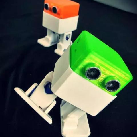 OTTO 机器人 创客 开源 双足人形 arduino 单片机 避障3D打印跳舞