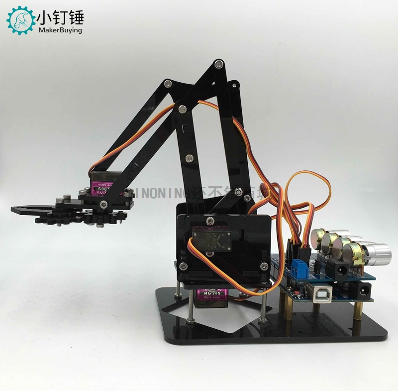 SNAM500 arduino 4自由度-电位器-亚克力-机械臂-教程