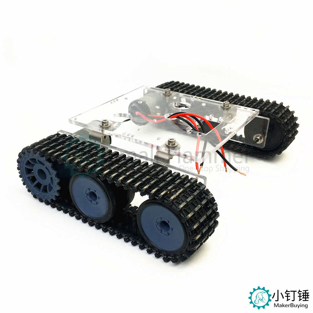 SN7300 亚克力坦克机器人底盘 DC9-12V 履带车底盘DIY arduino 拼装套件 火星系列