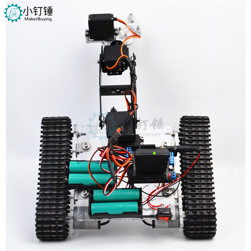 遥控机器人arduino亚克力坦克机械臂 DIY 智能拼装套件