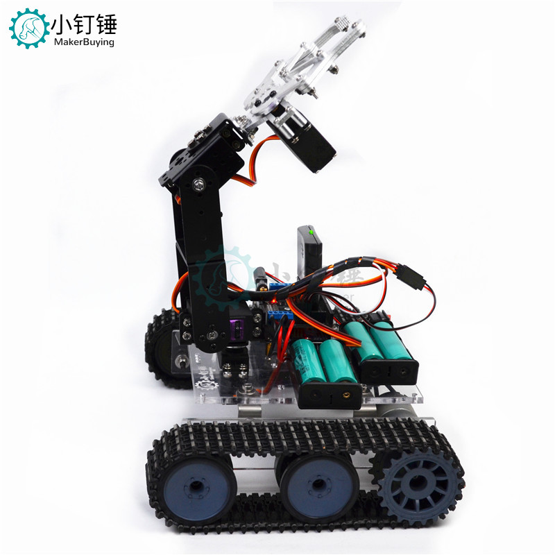 遥控机器人arduino亚克力坦克机械臂 DIY 智能拼装套件