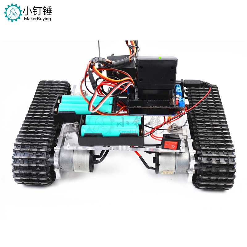 遥控机器人arduino亚克力坦克机械臂 DIY 智能拼装套件