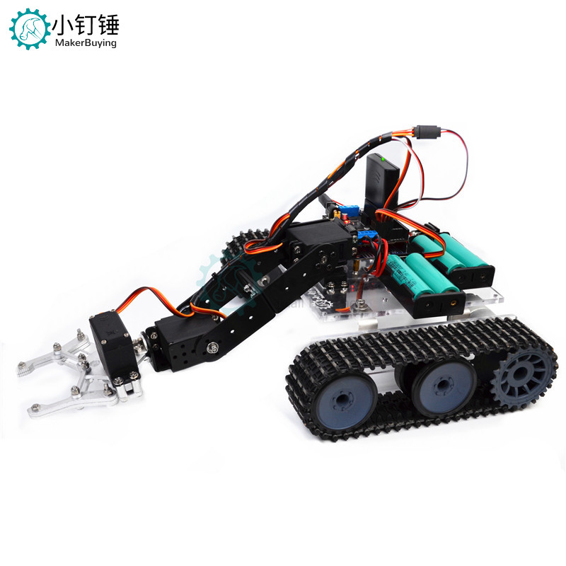 遥控机器人arduino亚克力坦克机械臂 DIY 智能拼装套件