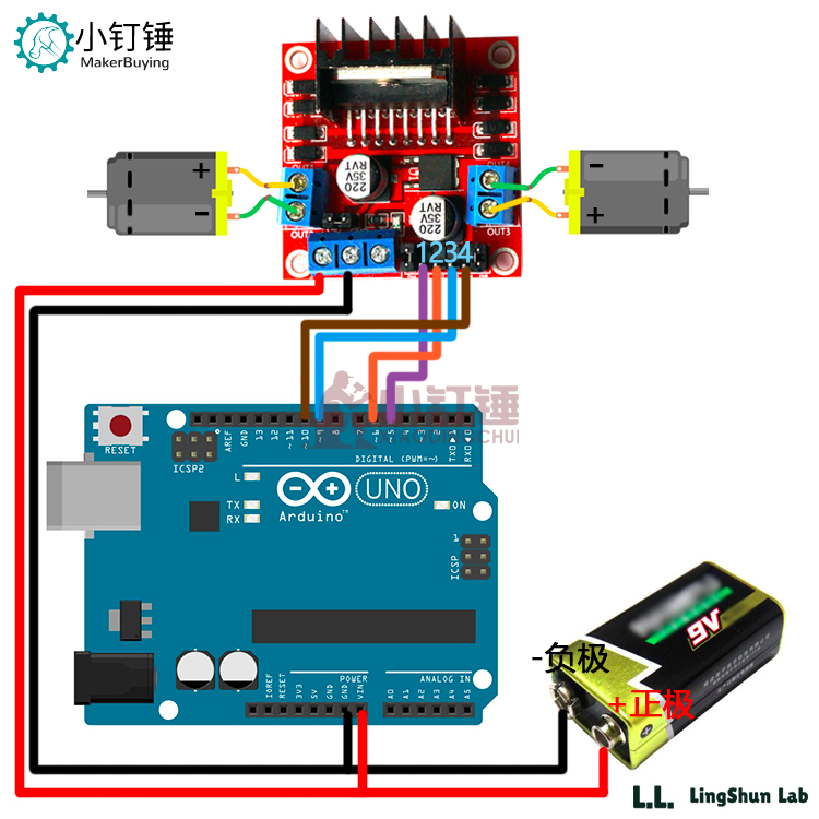 如何用arduino控制直流电机马达？