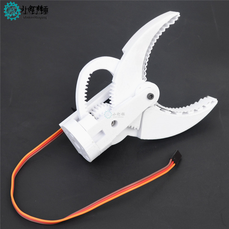 SNM2400  3D技术打印制作 柔性夹子机械爪带舵机  抓力大 DIY配件