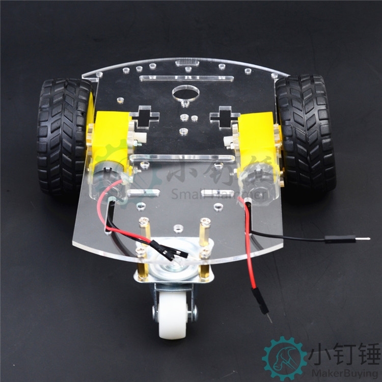 0031 三轮智能小车底盘SNC250  亚克力 万向轮 遥控小车 机器人底盘 arduino