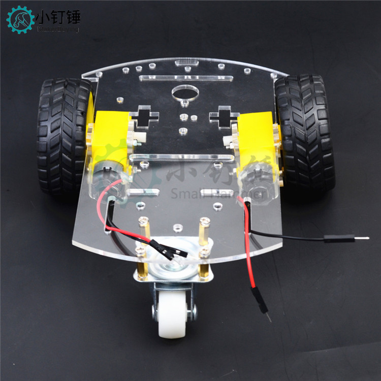 0031 三轮智能小车底盘SNC250  亚克力 万向轮 遥控小车 机器人底盘 arduino
