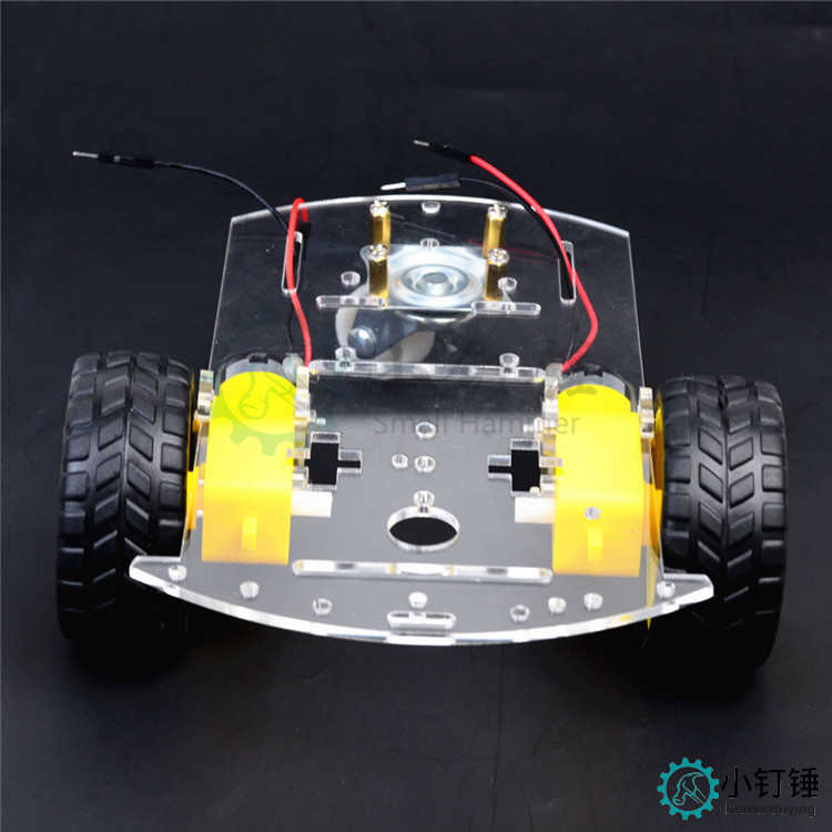 0031 三轮智能小车底盘SNC250  亚克力 万向轮 遥控小车 机器人底盘 arduino