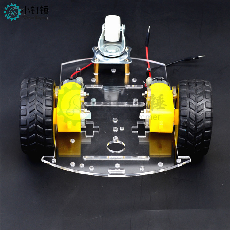 0031 三轮智能小车底盘SNC250  亚克力 万向轮 遥控小车 机器人底盘 arduino