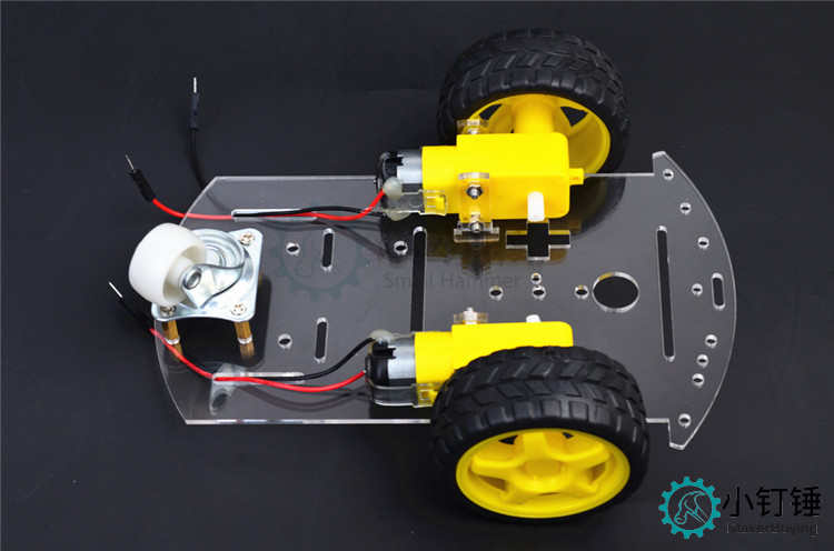0031 三轮智能小车底盘SNC250  亚克力 万向轮 遥控小车 机器人底盘 arduino