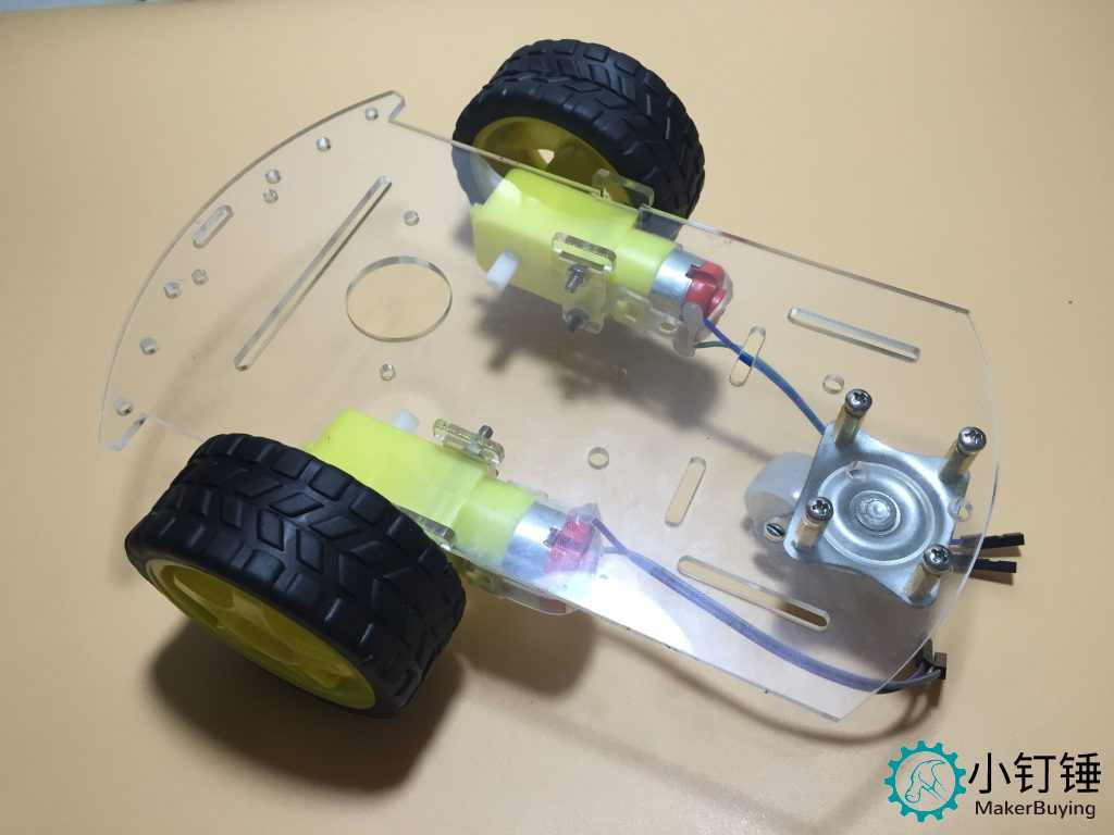 完整教程：拼装四通道遥控机器人小车DIY套件 电子积木 模型 SNP86