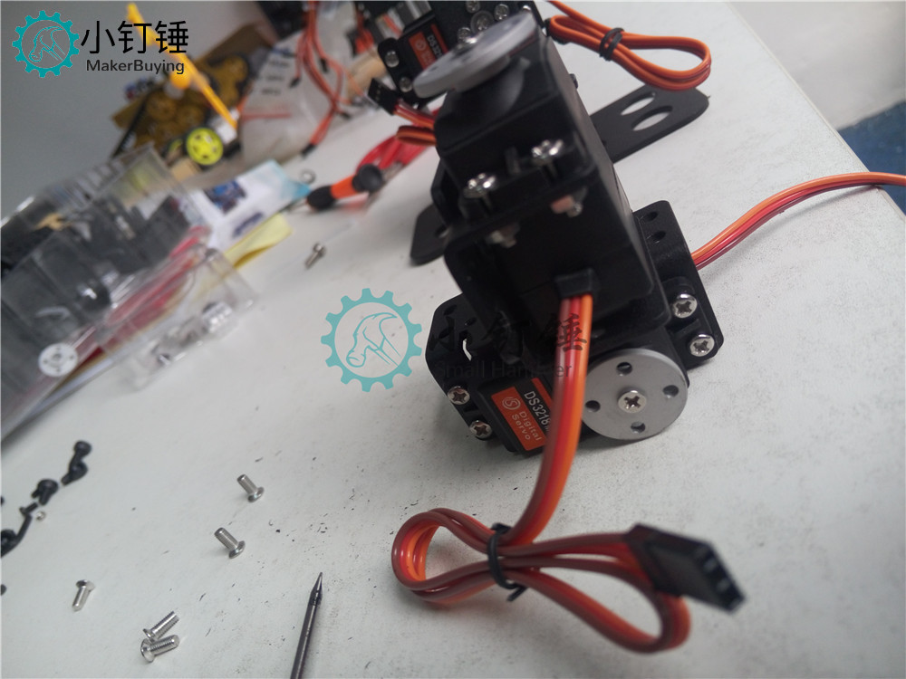 SNAM3100 8自由度 人形机器人不带舵机安装教程