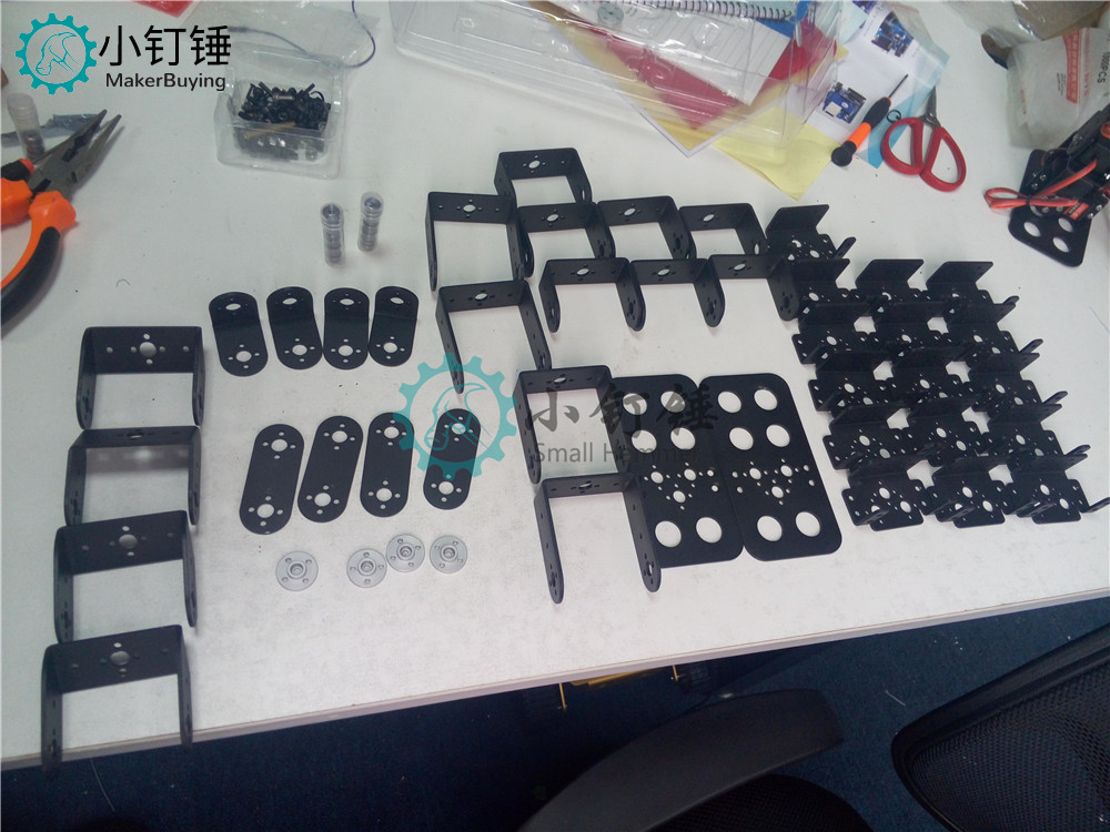 SNAM3100 8自由度 人形机器人不带舵机安装教程
