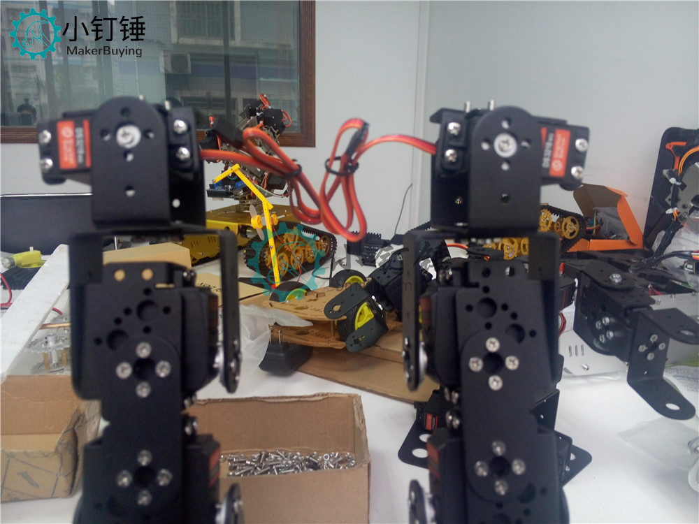 SNAM3100 8自由度 人形机器人不带舵机安装教程