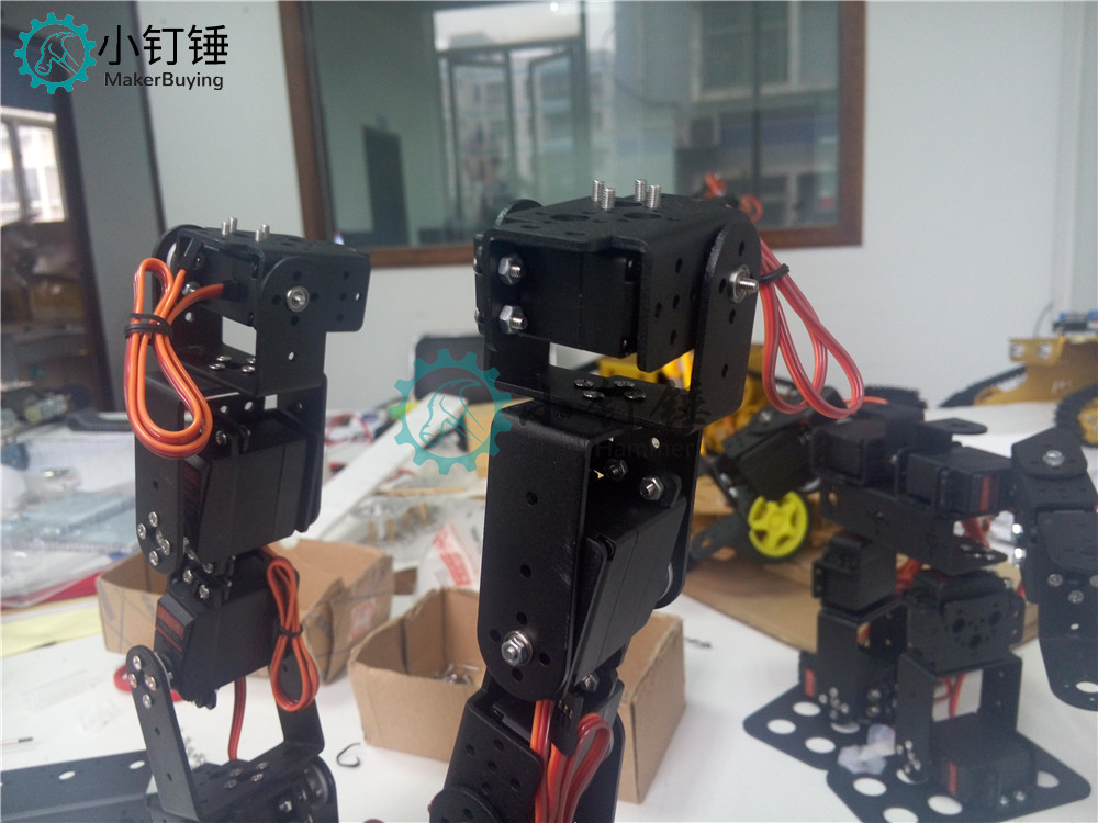 SNAM3100 8自由度 人形机器人不带舵机安装教程