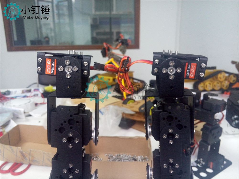 SNAM3100 8自由度 人形机器人不带舵机安装教程