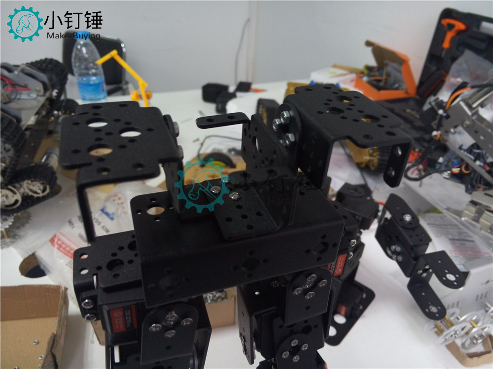 SNAM3100 8自由度 人形机器人不带舵机安装教程