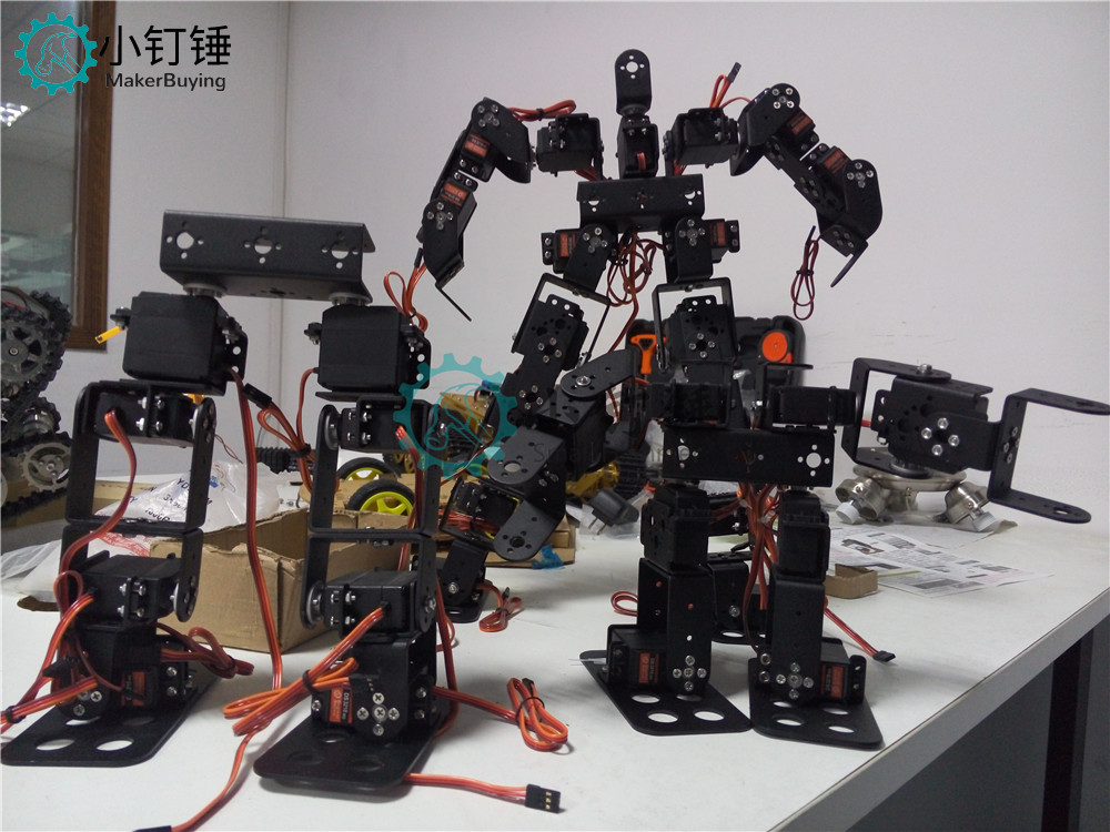 SNAM3100 8自由度 人形机器人不带舵机安装教程