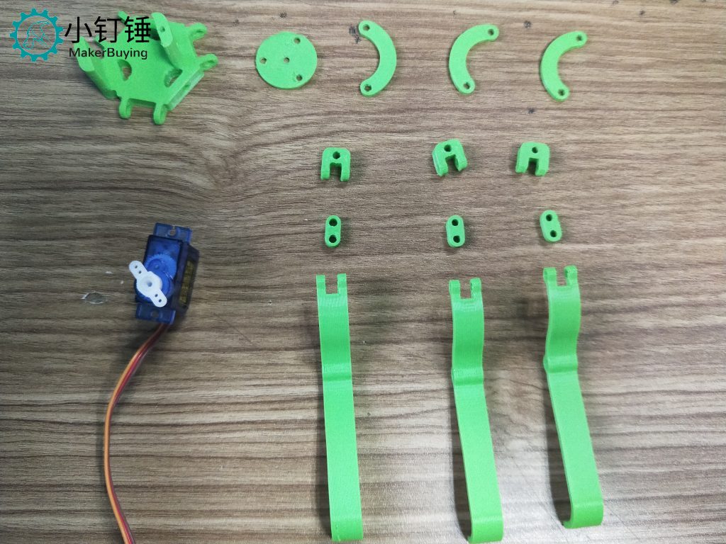 3D4  3D打印三指爪带舵机