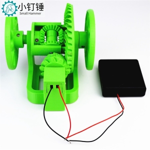 3D3 汽车差速器简易仿真模型带电池盒 3D技术打印制作 创意DIY