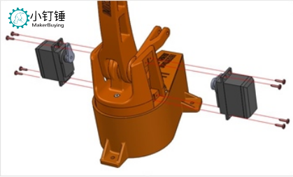 3D打印四自由度机械臂组装教程 SNAM6600