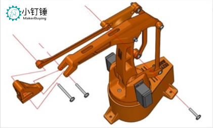 3D打印四自由度机械臂组装教程 SNAM6600
