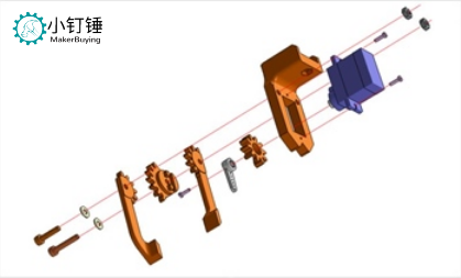 3D打印四自由度机械臂组装教程 SNAM6600