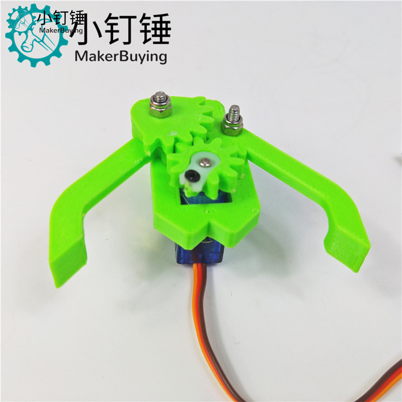 SNM2800 绿色小夹子新品机械爪机器人 sg90舵机