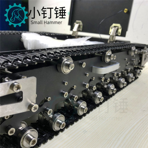 全金属超大坦克机器人底盘 悬挂减震 履带式智能车遥控平台不锈钢