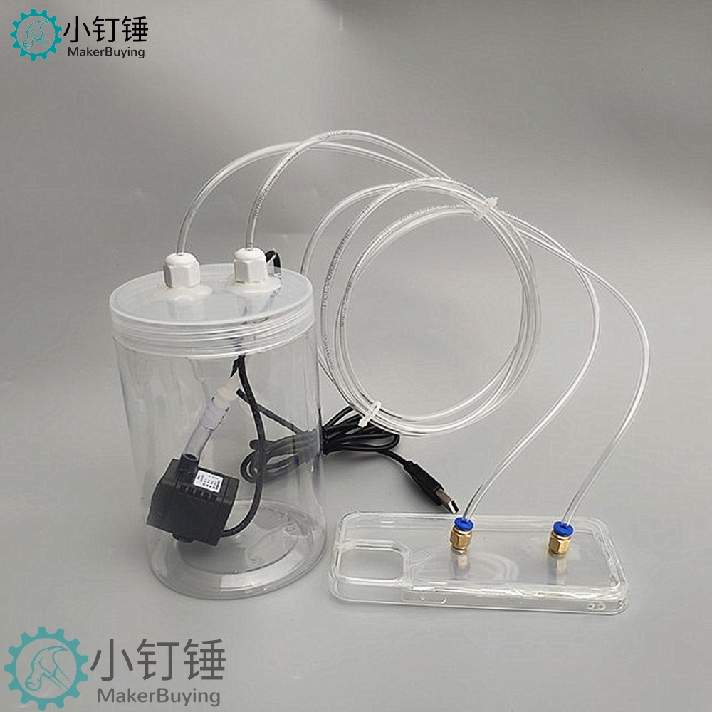 DIY手机设备水冷循环水箱+手机壳 水冷式液冷 水桶水泵USB手机散热器XDC13