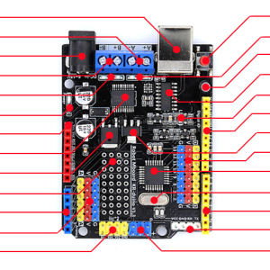 SNA187 开发板R3升级兼容Arduino小车 UNO带电机驱动芯片CH340 TB6612FNG