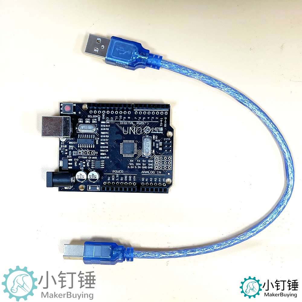 0008 小钉锤UNO开发板黑色带线SNAX2   开发板编程板R3 米思齐 智能小车DIY控制板
