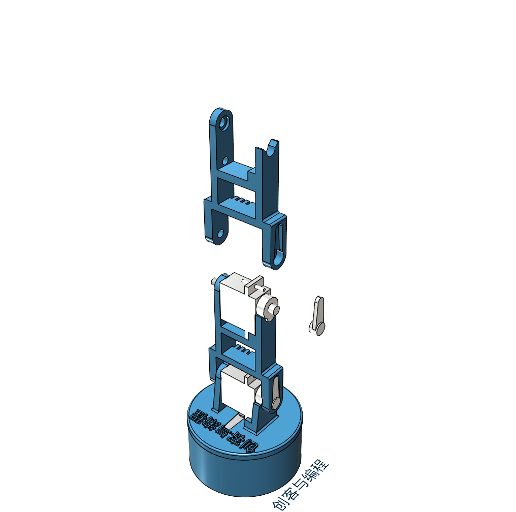 SNAM9200 2023四自由度机械臂3D打印白色  教程