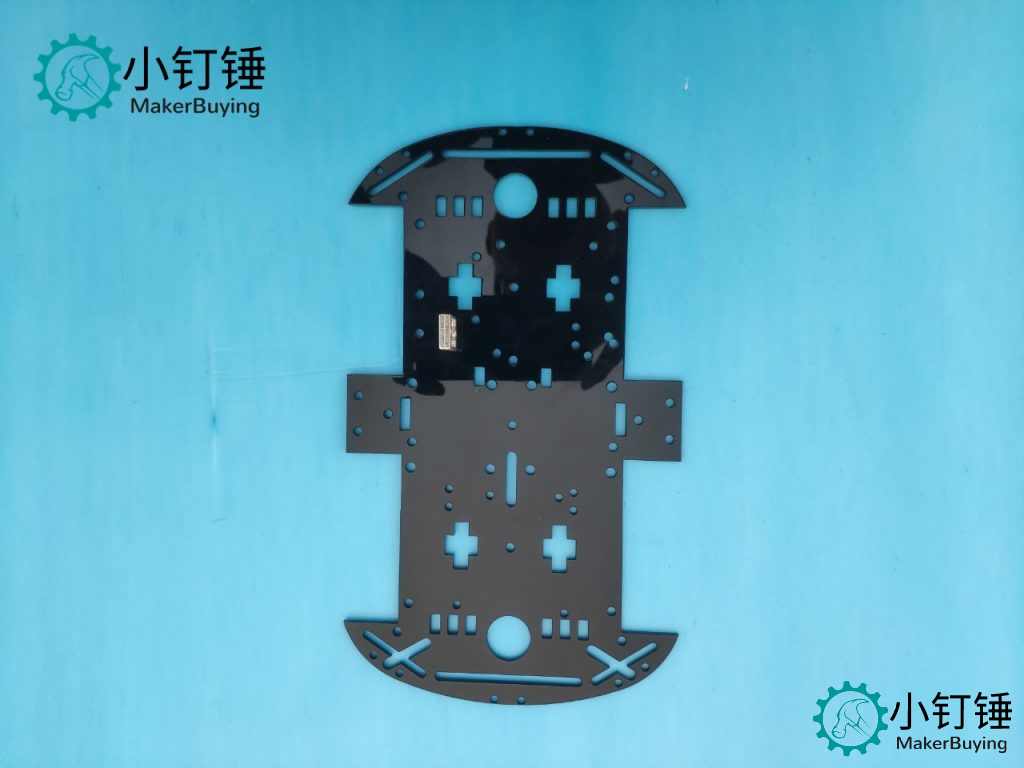 SNC395 黑色亚克力全向轮小车底盘金属支架安装教程