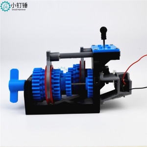3D2 四速变速器四档挡变速箱简易仿真模型 3D打印制作