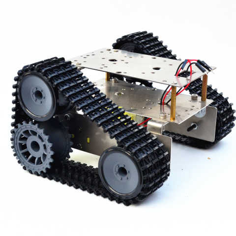 不锈钢双层越野SUV超经济坦克底盘智能小车履带机器人for arduino