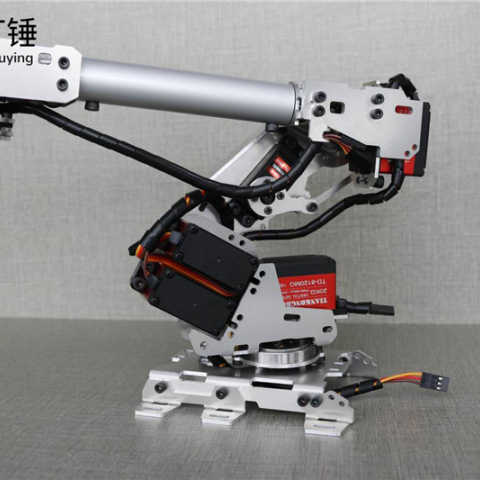 SNAM6900 机械手臂金属铝合金工业机器人模型六轴机器人 for arduino带舵机