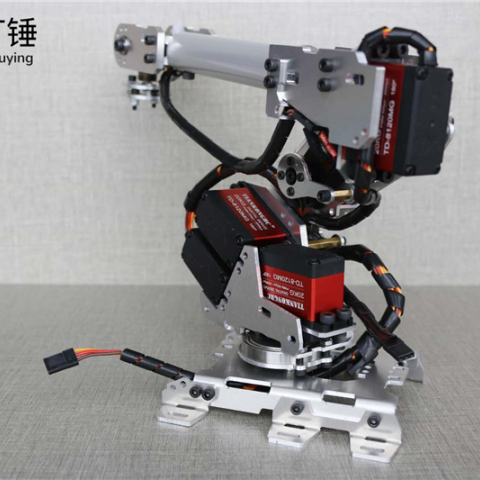 SNAM6900 机械手臂金属铝合金工业机器人模型六轴机器人 for arduino带舵机