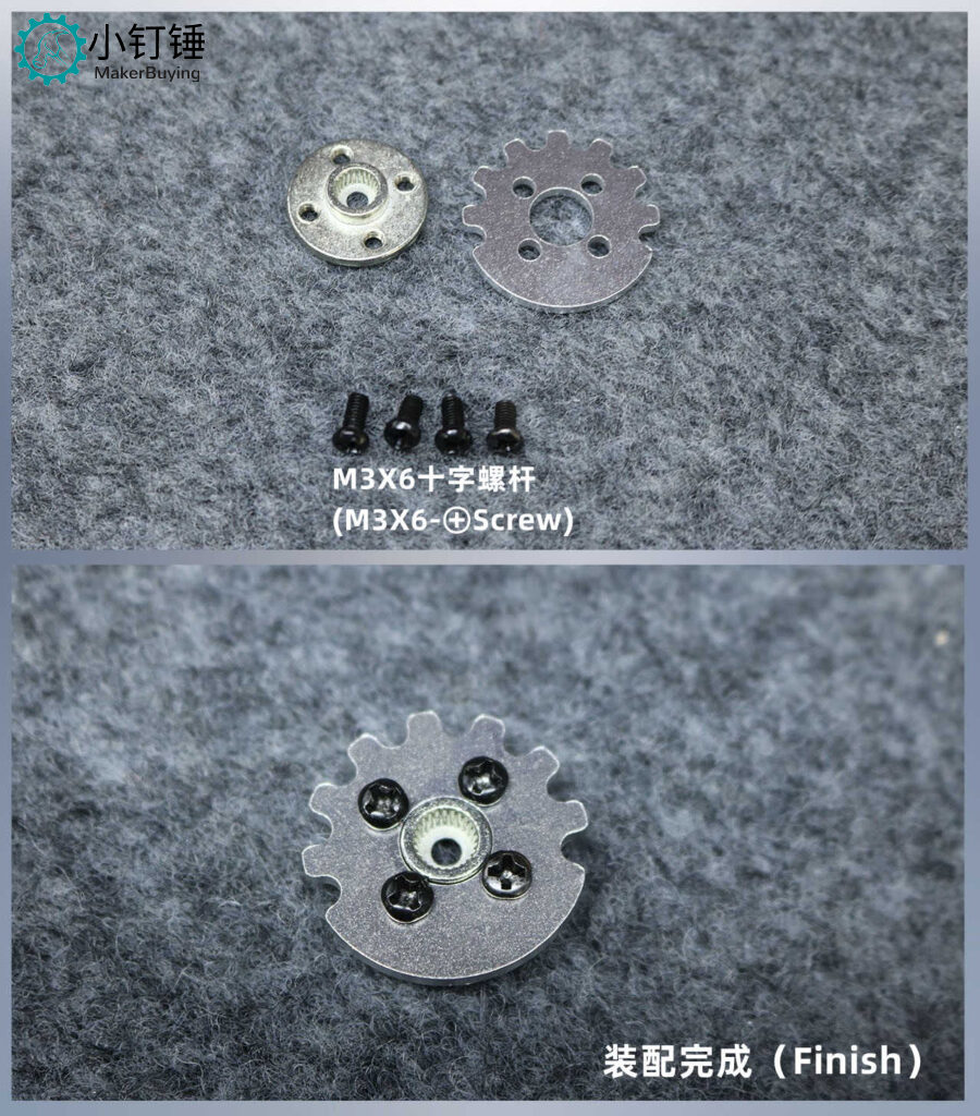 新版 SNAM7300 六自由度202带舵机不带吸盘安装教程