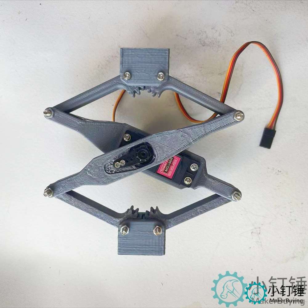 3D打印推杆装置 举高 机械 升降电动 mg996舵机 科普 科学探索 3D33