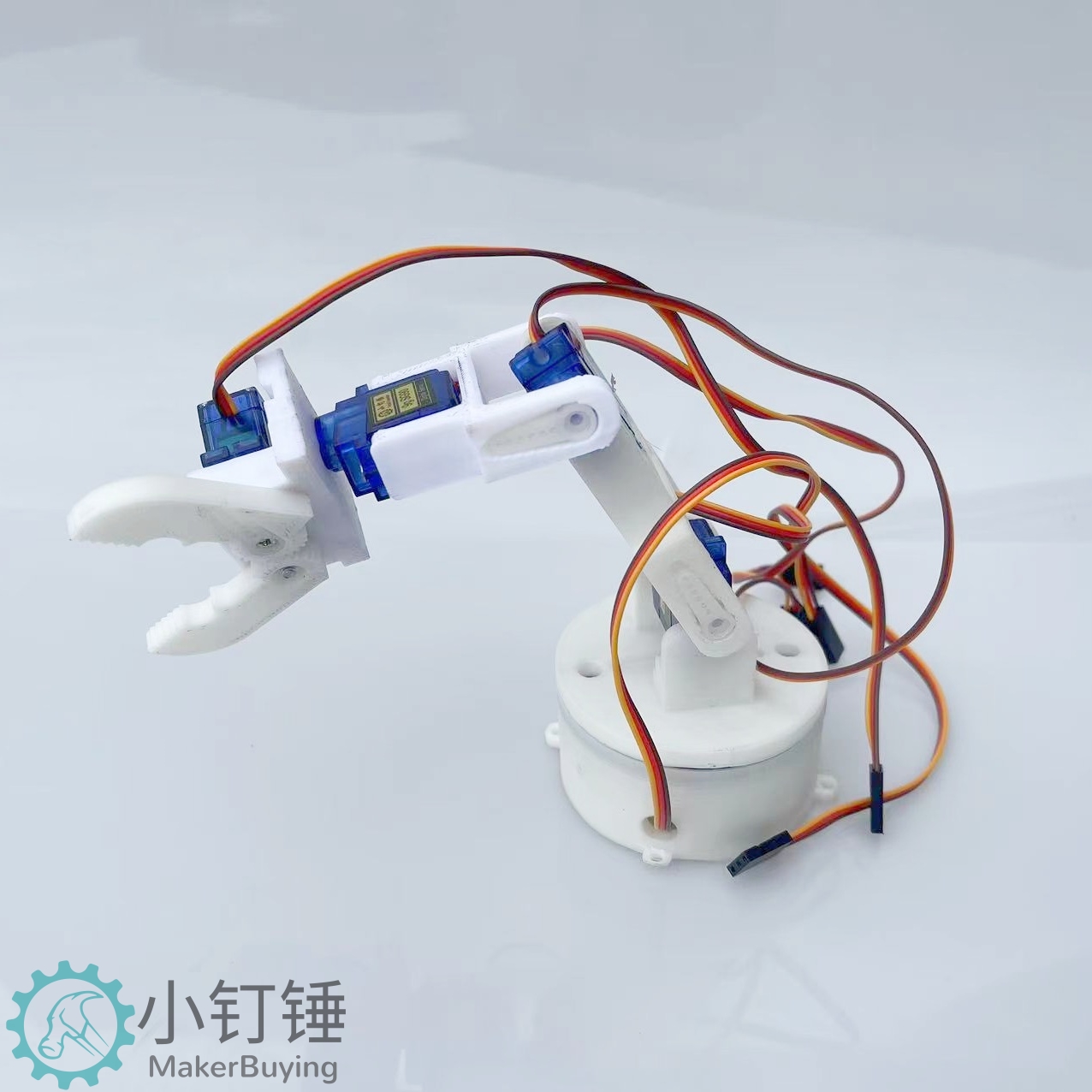 5dof五自由度3D打印机械手臂抓爪sg90舵机 机器人 科学课堂 SNAM3