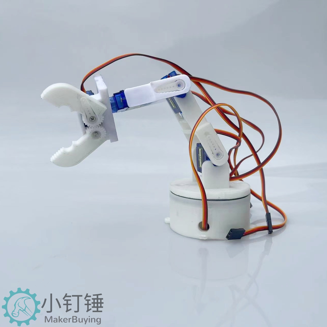 5dof五自由度3D打印机械手臂抓爪sg90舵机 机器人 科学课堂 SNAM3