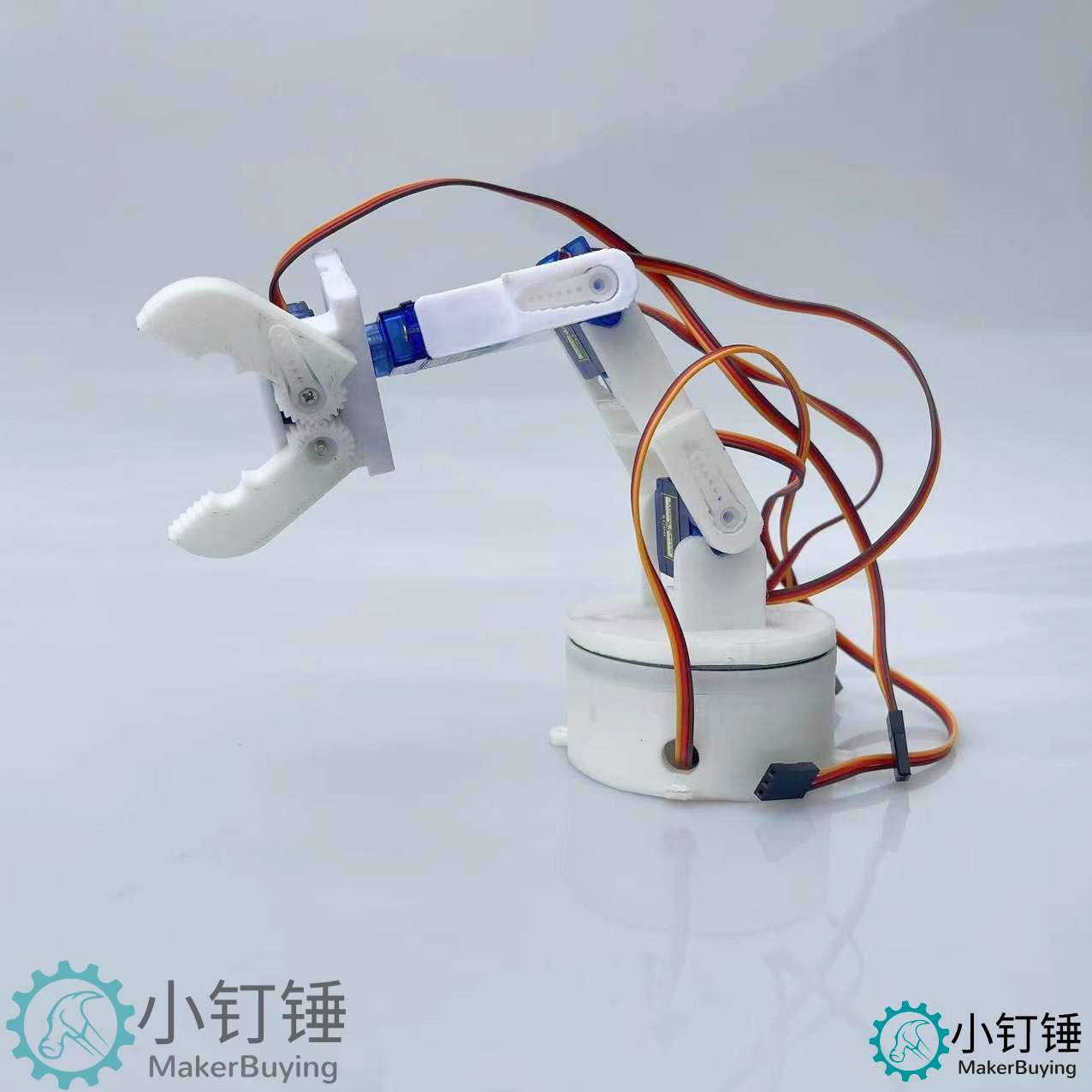 5dof五自由度3D打印机械手臂抓爪sg90舵机 机器人 科学课堂 SNAM3