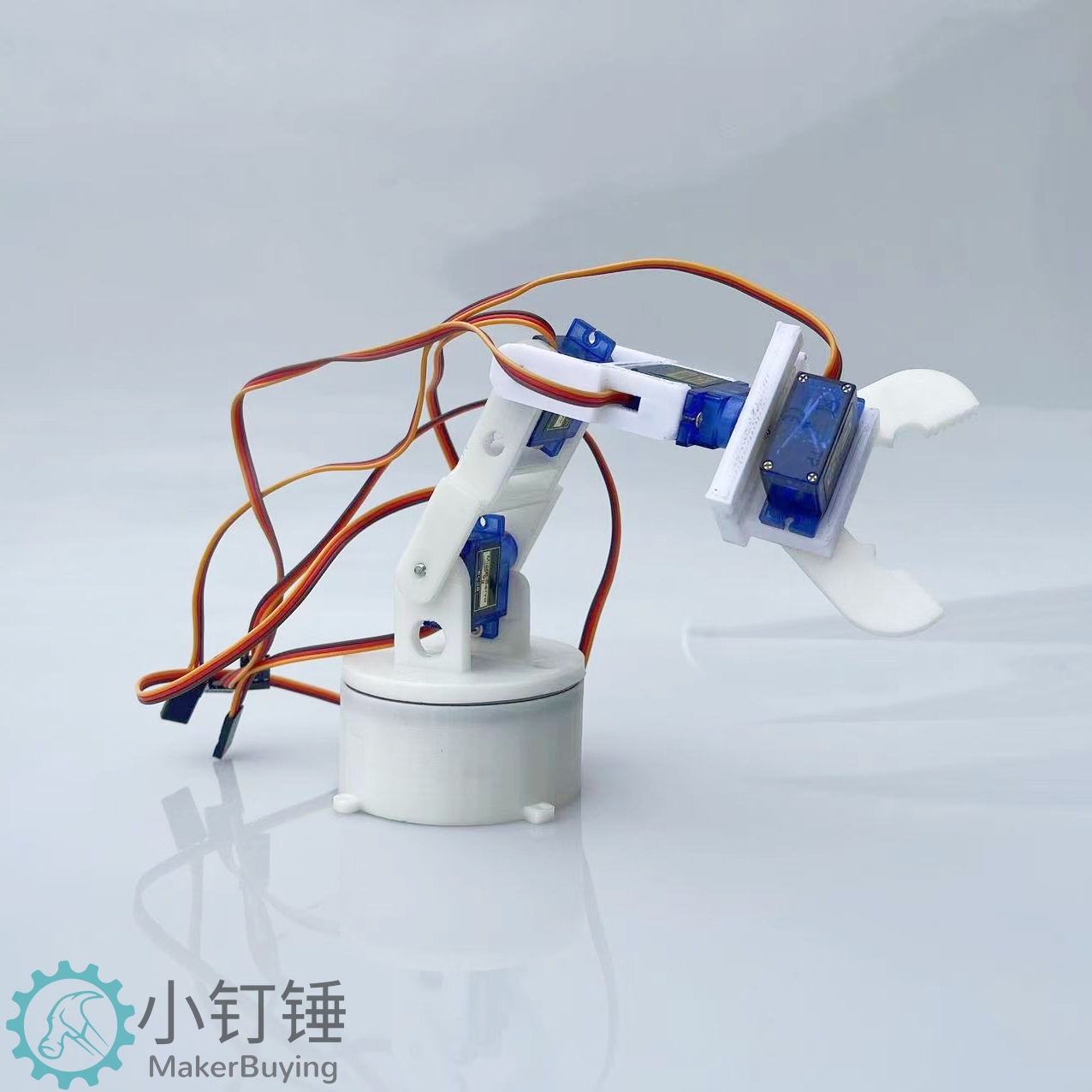5dof五自由度3D打印机械手臂抓爪sg90舵机 机器人 科学课堂 SNAM3
