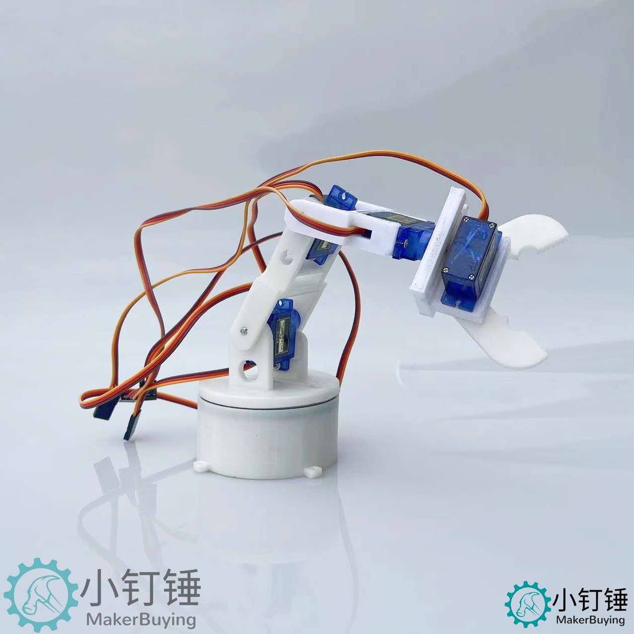 5dof五自由度3D打印机械手臂抓爪sg90舵机 机器人 科学课堂 SNAM3