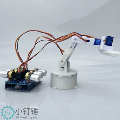 5dof五自由度舵机机械臂for arduino电位器旋钮控制机械手臂DIYsg90 米思齐图形化编程SNAM4