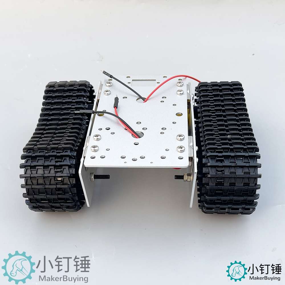 探月升级铝合拼装坦克机器人履带车底盘TT马达带线3-9v智能创客小车STEM教育SNX3 004