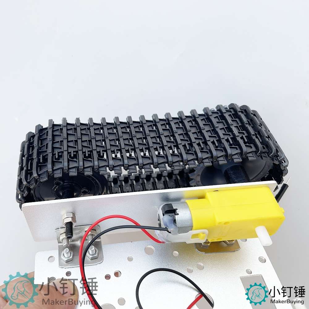 探月升级铝合拼装坦克机器人履带车底盘TT马达带线3-9v智能创客小车STEM教育SNX3 004
