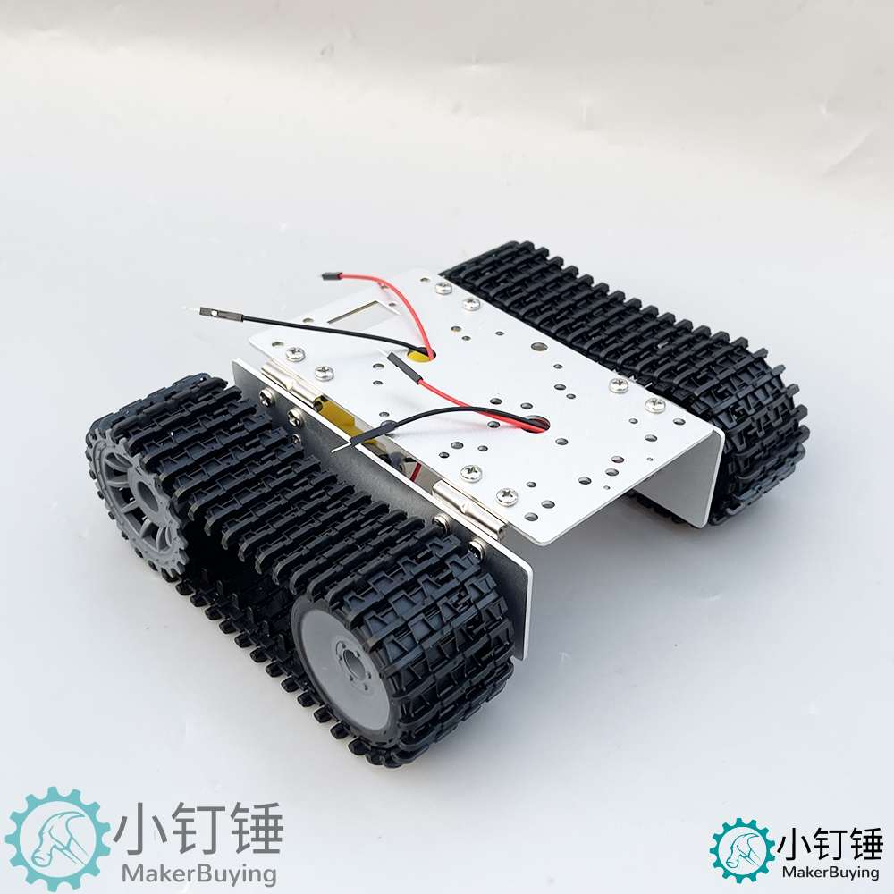 探月升级铝合拼装坦克机器人履带车底盘TT马达带线3-9v智能创客小车STEM教育SNX3 004